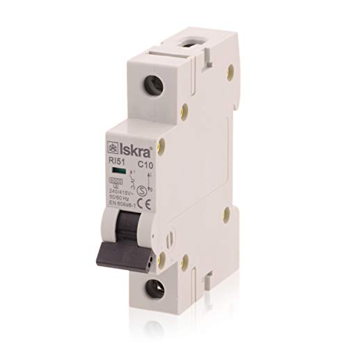 Disjoncteur automatique Disjoncteur miniature MCB Eco-Line, 10A, type C, 1 pôle, 230/400V, offre une protection efficace, 1 pièce Cover