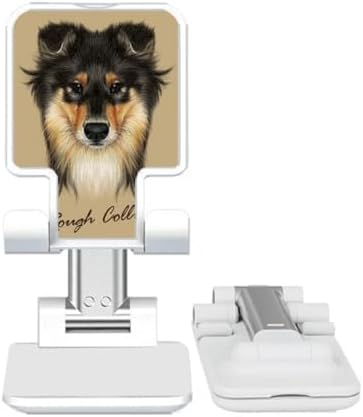 DIYthinker Long-haired Rough Collie Pet Animal Adjustable Cell Phone Stand Desk Foldable image 2