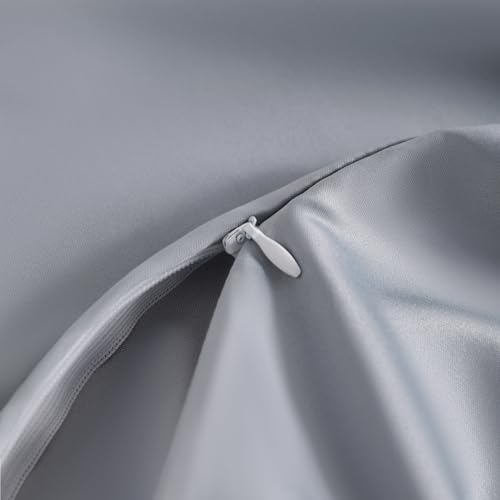 Image of NTBAY 2 Pack Pillows with Stain Pillowcases, Soft Cotton Down Alternative 13x18 Zippered Pillows for Sleeping in Crib Bed - Machine Washable - Breathable Travel Pillow, Silver Grey