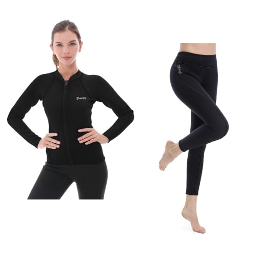 Chaqueta de traje de neopreno GoldFin para mujer, 2mm, color negro, talla X-Large miniatura 1
