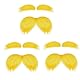 QIUMING Schnurrbart und Augenbrauen Schnurrbart selbstklebend Falscher Fake Bart self-Adhesive Novelty Moustache für Kostümpartys, Halloween, Weihnachten, Karneval Mottopartys (Einzeln gelb)