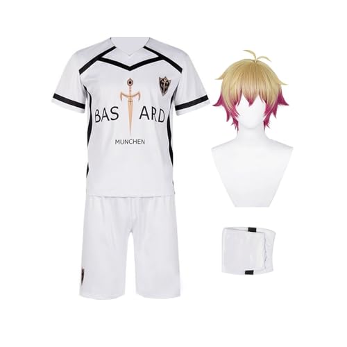 MABAIUDE Isagi Yoichi Cosplay Costume Ness Michael Kaiser Cosplay Red Football Jersey Sportsuit Outfit Suits Shirt Vest Short