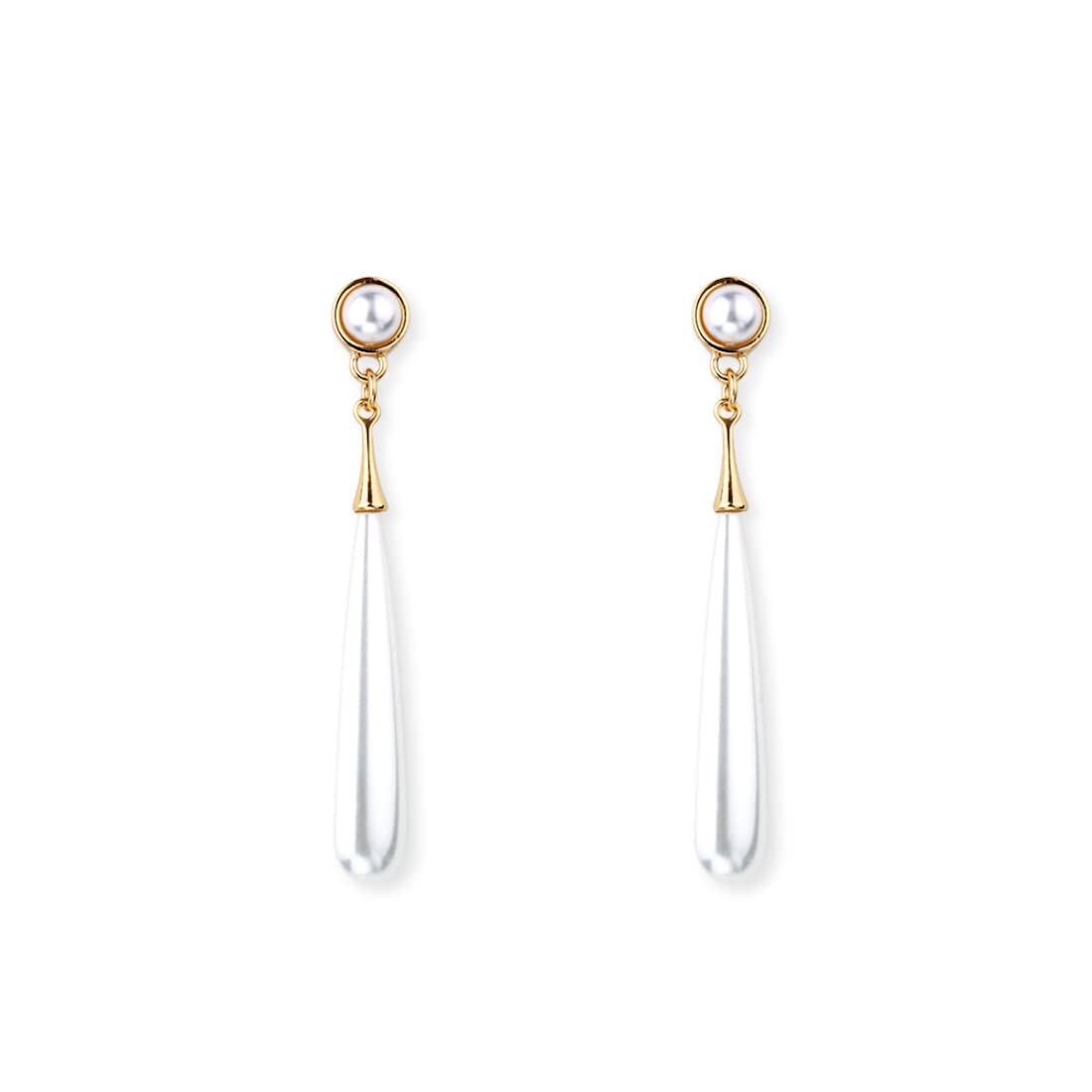 Nilus Collection Attractive and Stylish Gold Plated Water Drop Long Pearl Earrings for Women and Girls (B0BPJNQVST) Amazon Price History, Amazon Price Tracker