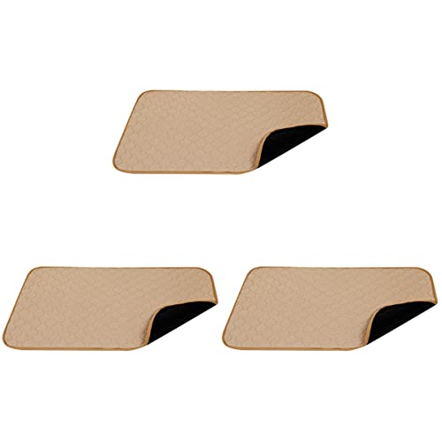 3 almohadillas de absorción de agua para mascotas y mascotas para mascotas (caqui, talla M)