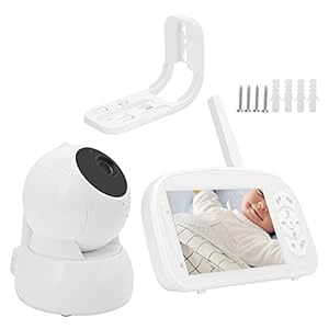 Babyfoon, 355 ° horizontale rotatie en 90 ° verticale rotatie Babyfoon Beveiligingscamera met temperatuurbewaking voor thuis voor baby(Europese norm (100-240V), Vertalen)