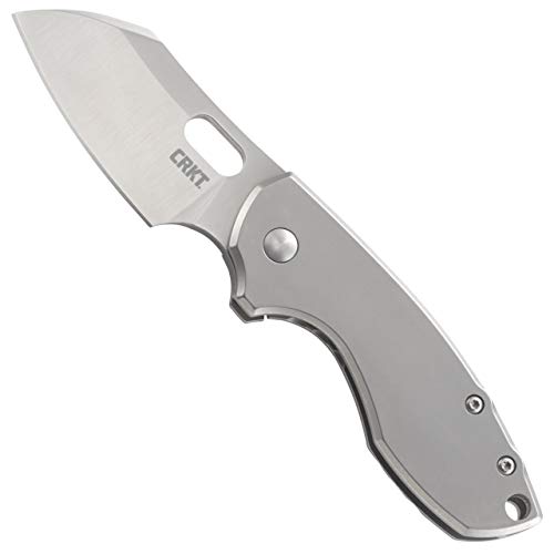 CRKT Pilar EDC Folding Pocket Knife: Compact Everyday Carry, Satin Blade with Finger Choil, Thumb Slot Open, Frame Lock Stainless Handle, Reversible Pocket Clip 5311 #1