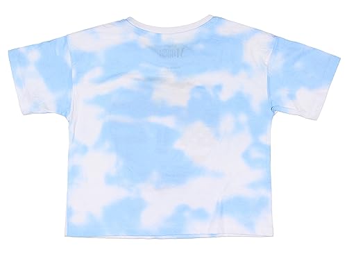 Disney Girls' Minnie Mouse American Flag Heart Tie-Dye Cropped Kids T-Shirt4