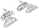 Vepagoo 10MM Kugelbolzen Halterungen für Gasdruckdämpfer - 4 Stück Montagesatz für Gasfeder, Stützen, Federbein, Lift Support - Silber