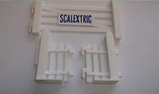 Greenhills 2 x Repro Fence Pieces & 5 Bar Gate Set for Scalextric Le Mans Pit PT64 - New - MACC769