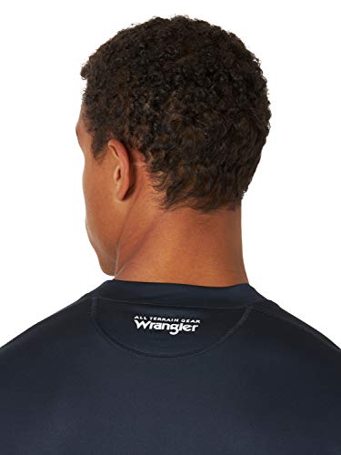 ATG by Wrangler Men's Long Sleeve Performance Sun Shirt, Navy, Large