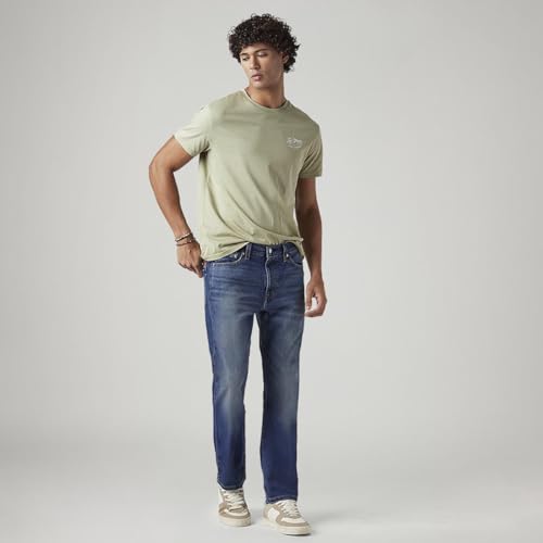 Image of Levi's Men's 513 Mid Indigo Straight Fit Mid Rise Jeans