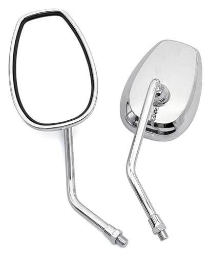 Retrovisores moto 10mm cromados para Suzuki GN 125 y scooter con diseño retro clasico