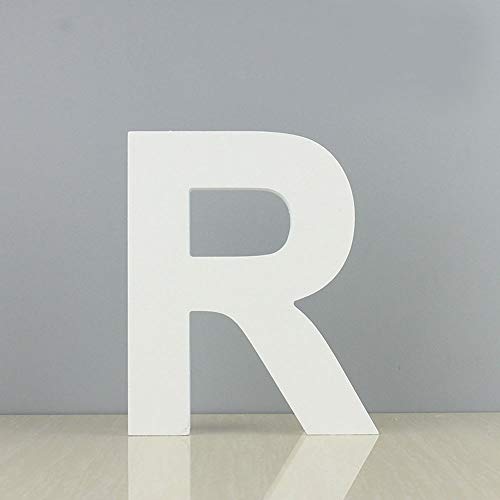 We Moment White Decorative Wood Letters,Hanging Wall 26 Letters Block Wooden Alphabet Letter for Home Bedroom Wedding Brithday Party Decor-Letters (R) Florida 