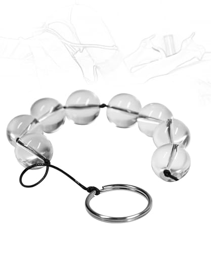DstoLusre Perles anales BDSM, chaîne anale, perles anales en verre, plug anal, longue chaîne, perles anales, anus vaginal, gode, boules vaginales, jouets sexuels SM for hommes et femmes(XL)