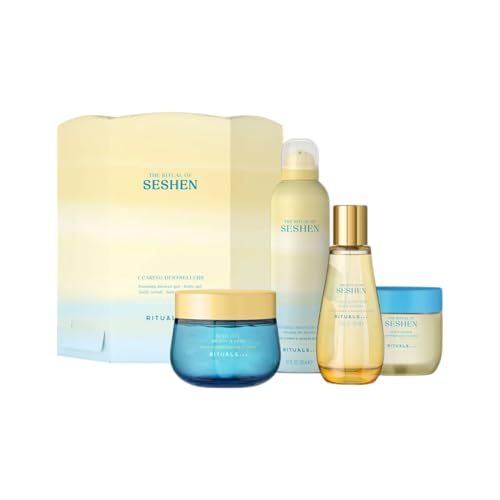 Rituals The Ritual of Seshen - Set de regalo de edición limitada con gel corporal, exfoliante corporal, gel de ducha y spray para el cabello y el cuerpo