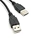 System-S USB 2.0 Dual Port Kabel 150 cm Typ A Buchse zu Stecker Adapter Schraube Schwarz