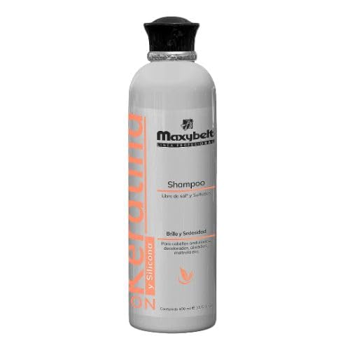 Champú con keratina, para cabellos teñido, ondulados, decolorados, alisados y maltratados. Aporta brillo y sedosidad. Con ingredientes de origen natural, Libre de sales y sulfatos.