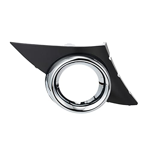 DUAO Couvercle Antibrouillard Avant Droit de Voiture Chrome Phares Antibrouillard Cadre Gril Accessoires Auto pour 207 Sport 2006-2009, Noir & argent, à droite, (500233138A1)