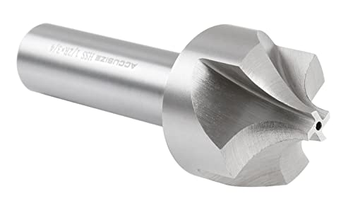 Image of Accusize''dustrial Tools 1 /2'', H.S.S. Corner Rounding End Mills, 3 /4'', Shank Dia, 1-1 /2'' Cutter Dia, 3-7 /8'' Overall Length, 1011-1234 | H.S.S. Corner Rounding End Mills, 1-1 /2 inch Cutter Dia, 3-7 /8 inch Overall Length