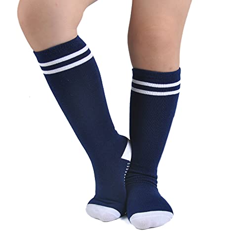 Epeius Knee High Socks With Non-Slip Grip Toddller Boys Girls Athletic Stripe Team Tube Socks For Soccer thumb #4