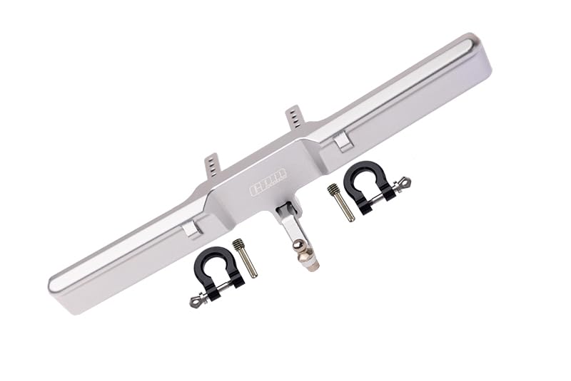 K5 Blazer Aluminum Rear Bumper Mount D-Rings Tow Hook For Traxxas TRX-4 Chevrolet (82076-4) - 3Pc Set Gray Silver Trx4m Bumper