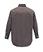 KONRECO FR Shirts for Men Long Sleeve Flame Resistant Pearl Snaps Cotton Men's Welding Shirt Grey- Size XL