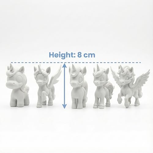 Image of Unscroo DIY 3D Model Painting Kits - Dinosaurs, Ice Age Animals & Unicorns - 3D Printed Art & Craft Hobby Gift for Kids, Teens & Adults - Return Gift Sets (Unicorn Magic (5-Pack))