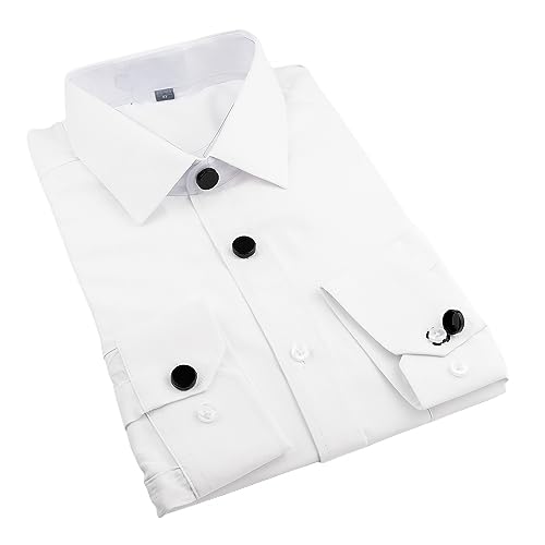 8pcs Button Covers for Men's Formal Business Wedding Tuxedo Shirt Cuffs & Front Buttons4