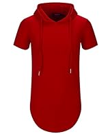 Material:100% Cotton Imported, Lightweight, soft Shirt has two zippers on each side, Longline Pullover Hoodie fashion Unique Asymmetric Design Lightweight Short Sleeve Hooded T-Shir. Adjustable Drawstring Hood Complete with Rounded Hemline Men's Styl...