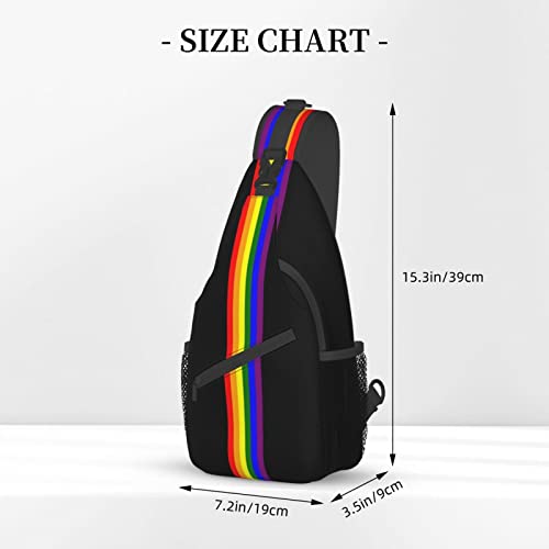 LGBT Pride Flag Sling Backpack,Casual Crossbody Shoulder Backpack Adjustable Sling Bag Chest Daypack for Men Women3