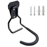 【Rugged and Durable】El soporte de pared para ebike/mountain bike/kids bike/race bike/BMX/standard bike está hecho de hierro sólido, dándole a nuestro él una estabilidad extrema, que no es fácil de deformar, resistente a la colisión y al óxido, puede ser utilizado durante mucho tiempo.