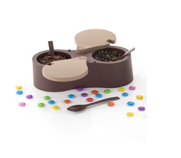 Beachy PREET ENTERPRISE Fruit Box, Condiment Set, Container, Mukhvas Daani, Pickle Container, Dinning Set Brown Dianing Set