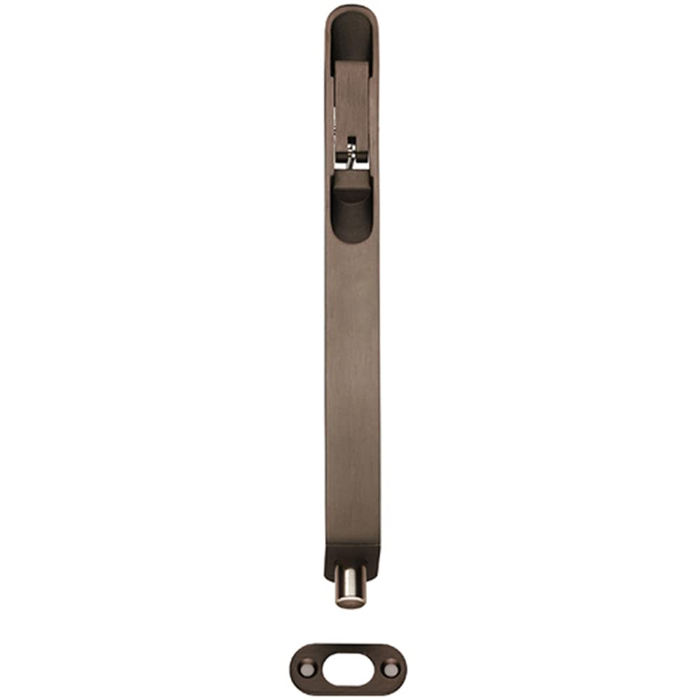 8 Inch Lever Action Flush Bolt - Radius Forend - 204 x 20mm - Matt Bronze | Interior Door Recessed Seurity Lock - Concealed Flush Bolt - Floor Recessed Bolt Socket