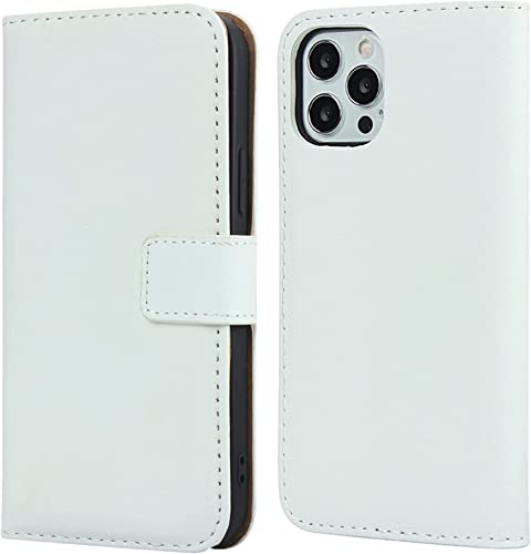 Étui portefeuille iPhone 13 Pro Max blanc avec béquille intégrée