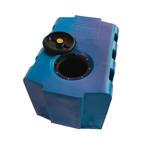 Varile Depósito de agua potable de 130 l, resistente al transporte, apto para alimentos, para barcos, caravanas, remolques (azul)