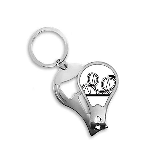 Coupe-ongles amusement park silhouette noir pour soin des pieds