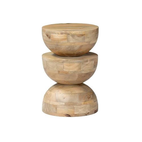 sweeek - Table d'appoint. Bout de canapé. Table de Chevet. Tabouret en Bois de manguier. Naturel. Sita. Ø30 x H 45cm