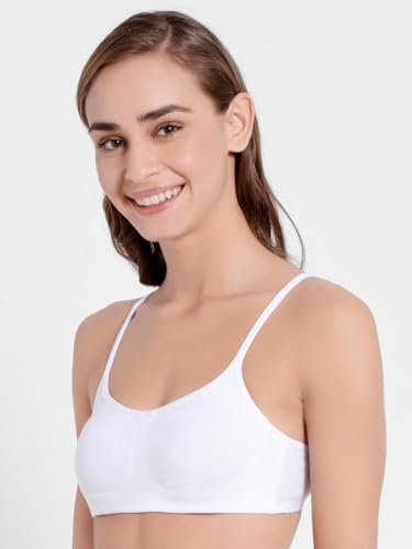 Image of Jockey SS12 Women's Wirefree Non Padded Super Combed Cotton Elastane Stretch Full Coverage Beginners Bra with Adjustable Straps (Pack of 2)