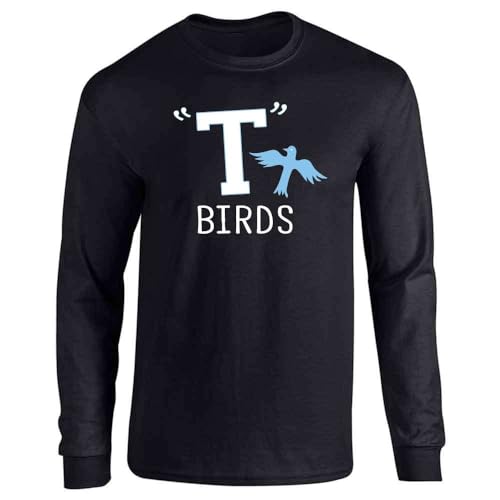 Retro 50s 60s T Birds Gang Logo Long Sleeve T-Shirt