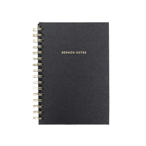Carnet de notes de prêches à spirale et journal dévotion chrétienne