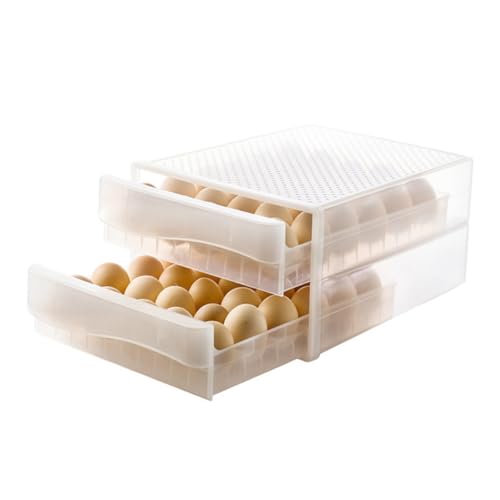 Caja para guardar huevos de doble capa con capacidad de 60 rejillas en material PP resistente 4