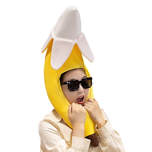 Chapeau banane peluche jaune doux accessoire photo mignon cosplay de rôle