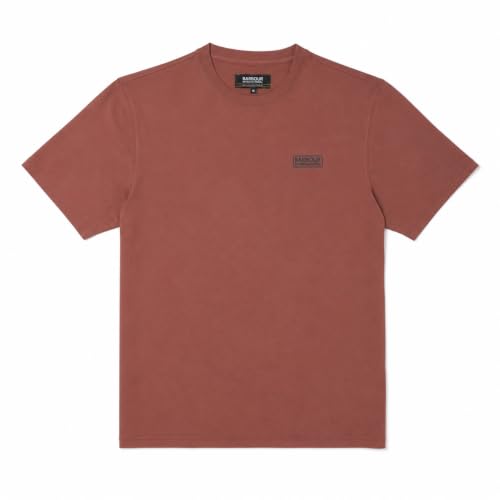 Image of Barbour International Men's Small Logo T-Shirt Burnt Henna
