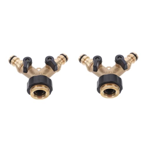 SUPVOX 2 Piezas Conector de Grifo máquina de Agua Fuerza Aire lavavajillas Equipo Manguera Hose Pipe Adaptador de Grifo Junta de latón del Grifo Divisor de Grifo desviador de Grifo Cobre