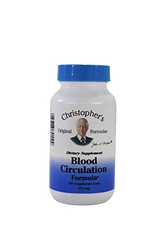 Christopher's Original Formulas Blood Circ Formula Capsules, Herbal Supplement for Cardiovascular & Circulatory Wellness, 100 Capsules