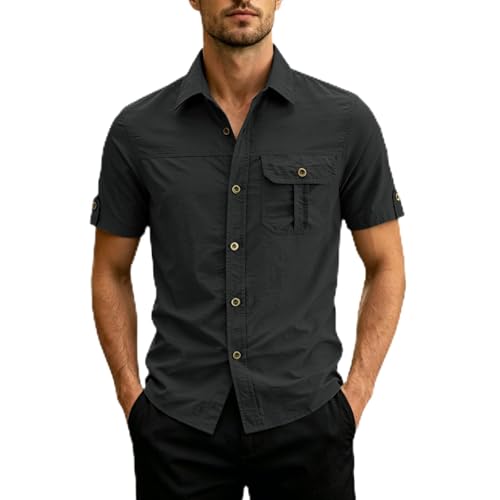 Chemise manches longues homme noir et blanc imprimé fleurs chic et décontracté