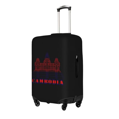 Travel Luggage Cover Cambodia Buddha Palace 4 Fashion Washable Baggage Suitcase Protector Fit For Luggage Small2
