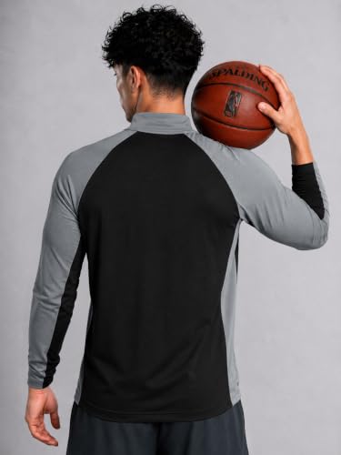 Image of EYEBOGLER Men's Solid Polo Neck Full Sleeve T-Shirt, Casual Gym Wear Regular Fit T-Shirt for Men