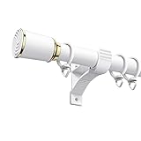 Multifonction Acier INOX Tringle à Tension, Moderne Tringle à Rideau De Douche Pour Sans Perçage Ou Installation Percée, Facile à Installer-perle blanche-70–120cm(28–47inch)
