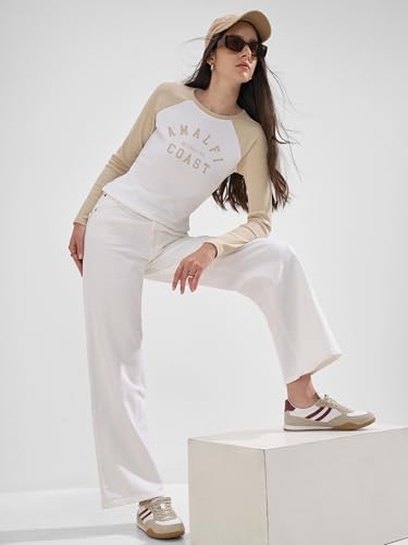 Image of Tokyo Talkies Women Pure Cotton Tops for Woman|Regular Fit Slim fit Crop Tops for Women Western|Top Tshirt for Women Stylish Western|Suitable for Casual and Workwear
